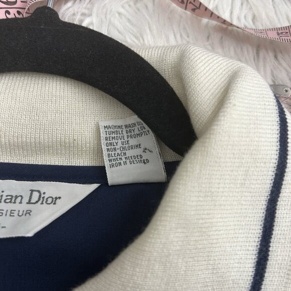 Christian Dior VTG Men’s Blue Banded Waist Polo  Pant Set Size M Grandpa Retro - Picture 13 of 13